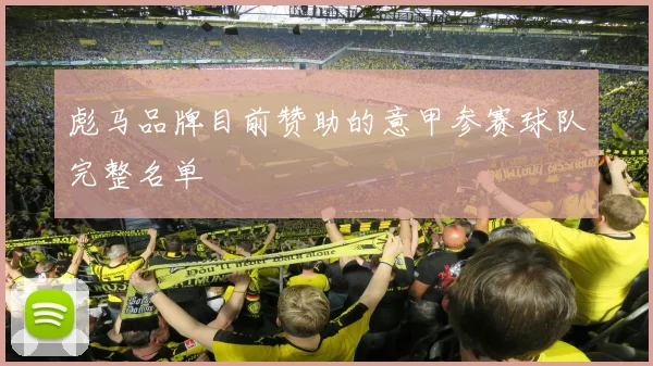 彪马品牌目前赞助的意甲参赛球队完整名单